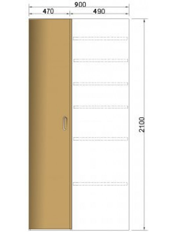 1 Door Corner Pantry Right Hinged Kitset Kitchens